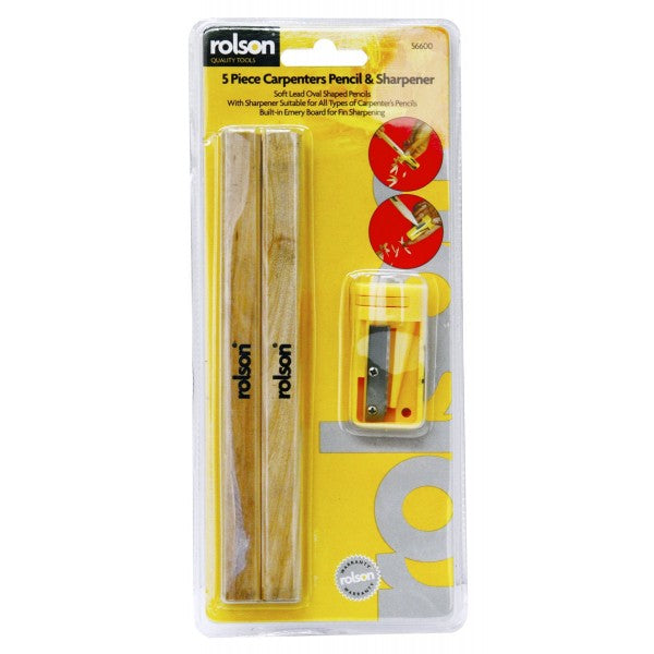 Image - Rolson 4 Piece Carpenters Pencil Sharpener