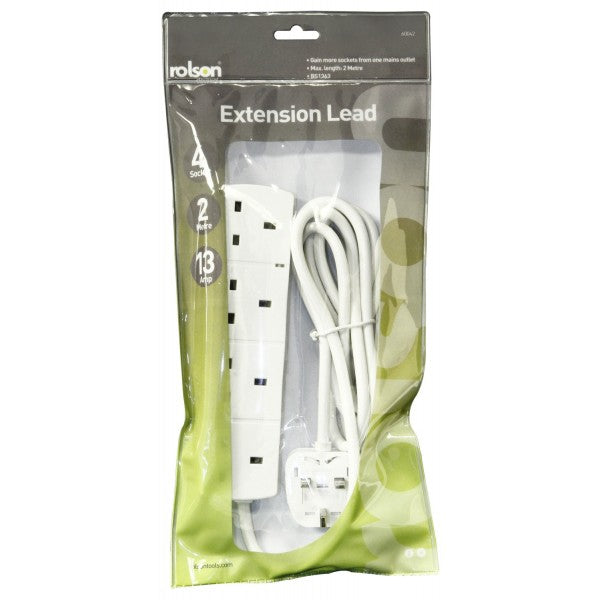 Image - Rolson Extension Lead, 4 Sockets, 2m