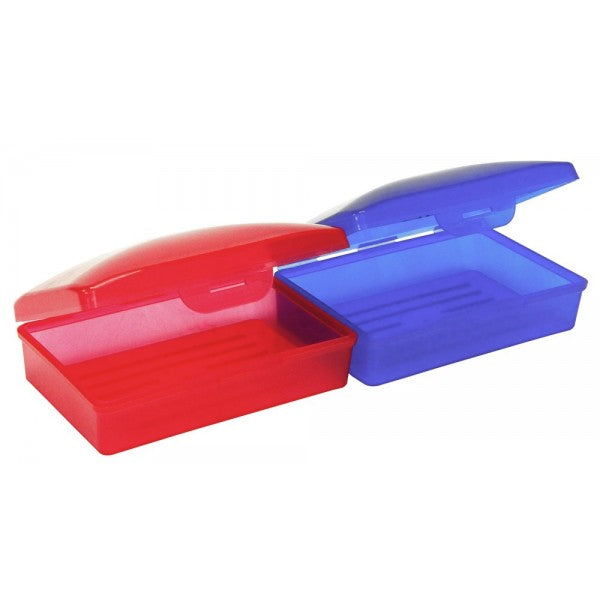 Image - Rolson Travel Soap Holder, Set of 2, Red and Blue