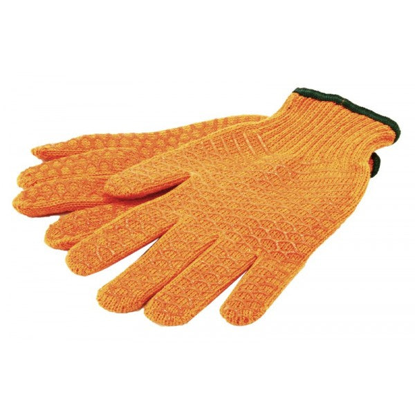 Image - Rolson Polycotton/PVC Work Gloves, Orange