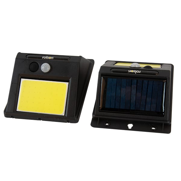 Image - Rolson® COB Solar Power Motion Senson Wall Light, 2pc