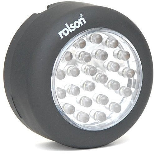 Image - Rolson 24 LED Lamp with Hook and Magnet, Black