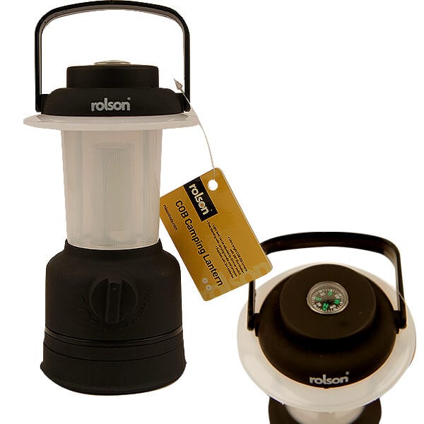 Image - Rolson® COB Camping Lantern with Frosted Screen, 20 Lumens