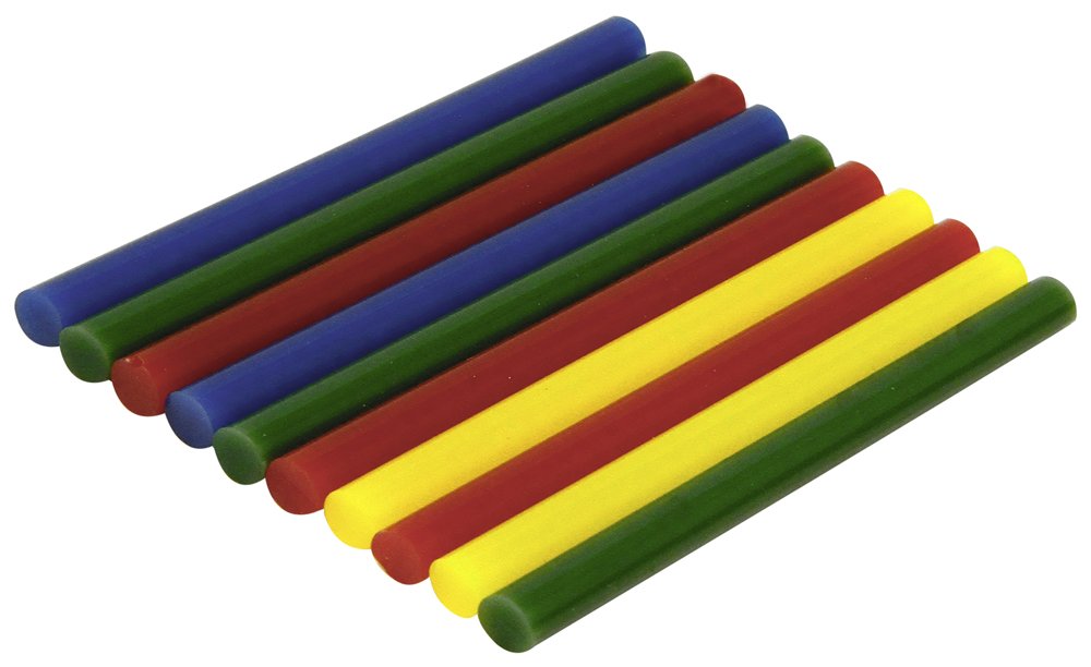 Image - Rolson Coloured Mini Glue Sticks, 10 Piece