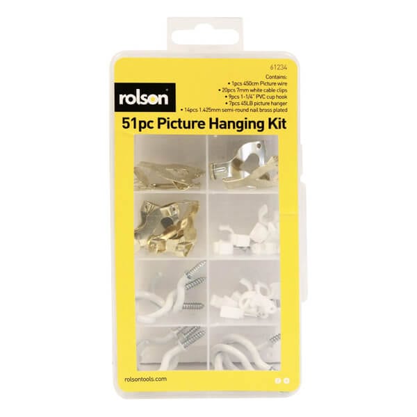 Image - Rolson® Picture Hanging Kit with Box, 51pc