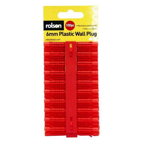 Image - Rolson 6mm Plastic Wall Plug