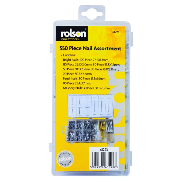 Image - Rolson Nails, Assorted, 550 Pieces