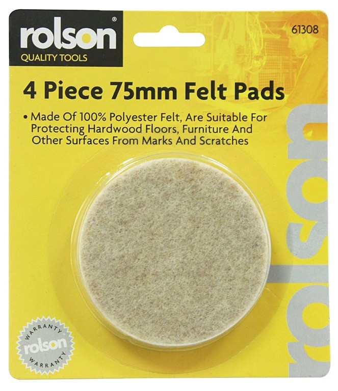 Image - Rolson Felt Pads, 75mm, 4 Pieces