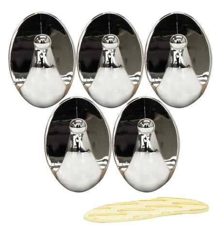 Image - Rolson Adhesive Removable Chrome Plated Hooks, 33 x 23cm