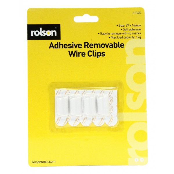 Image - Rolson Adhesive Removable Wire Clips