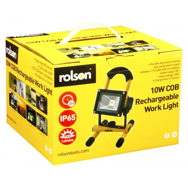 Image - Rolson COB Rechargeable Work Light, 10W