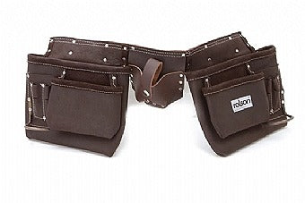 Image - Rolson Top Grain Double Tool Pouch, Oil Tanned, 11 Pockets