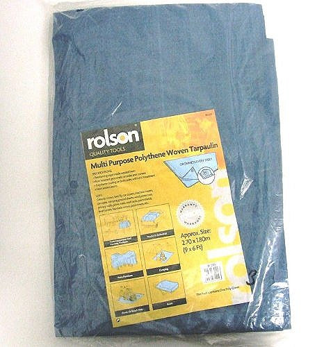 Image - Rolson® Tarpaulin, 2.7x1.8m, Blue