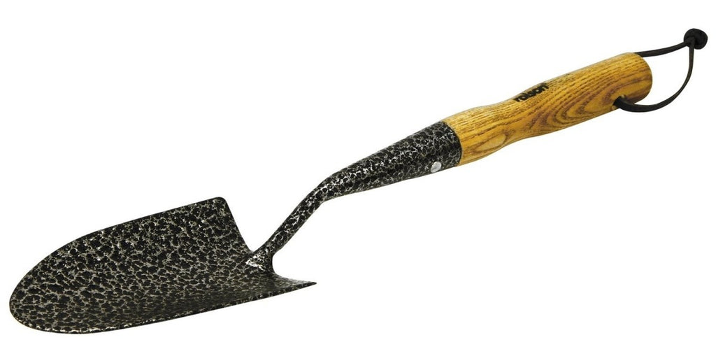 Image - Rolson Midi Carbon Steel Garden Hand Trowel, Ash Wood Handle, Comfortable Grip