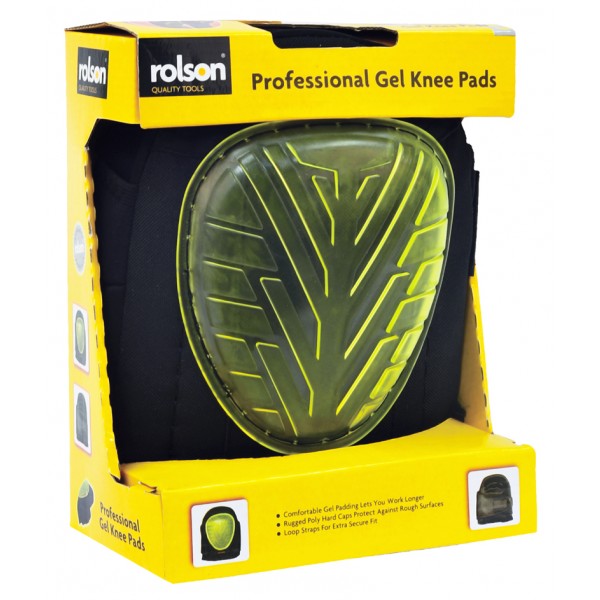 Image - Rolson Professional Gel Knee Pads,Pack of 2, Black