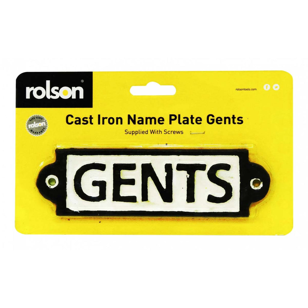 Image - Rolson Antique cast iron metal sign GENTS