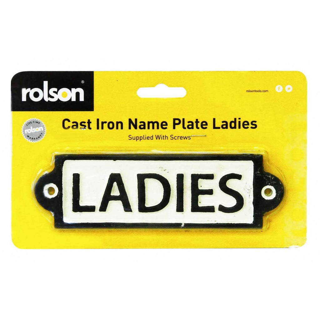 Image - Rolson Antique cast iron metal sign LADIES