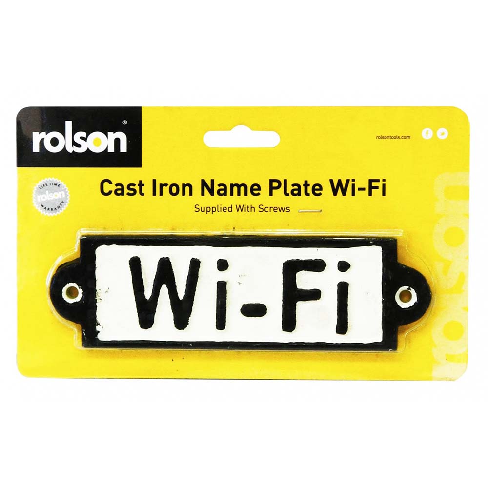 Image - Rolson Antique cast iron metal sign WI-FI