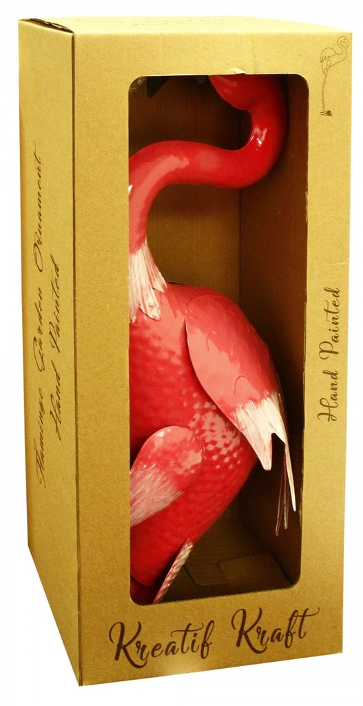 Image - Rolson® Flamingo Garden Ornament, 40x14x82cm, Metal