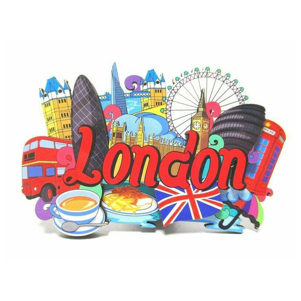 Image - Elgate London Wood 2D Fridge Magnet Souvenir, Multi-Colour, Tower Bridge