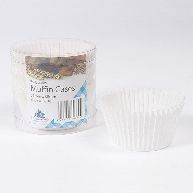 Image - Essential Housewares Muffin Cases, White, Pack of 75