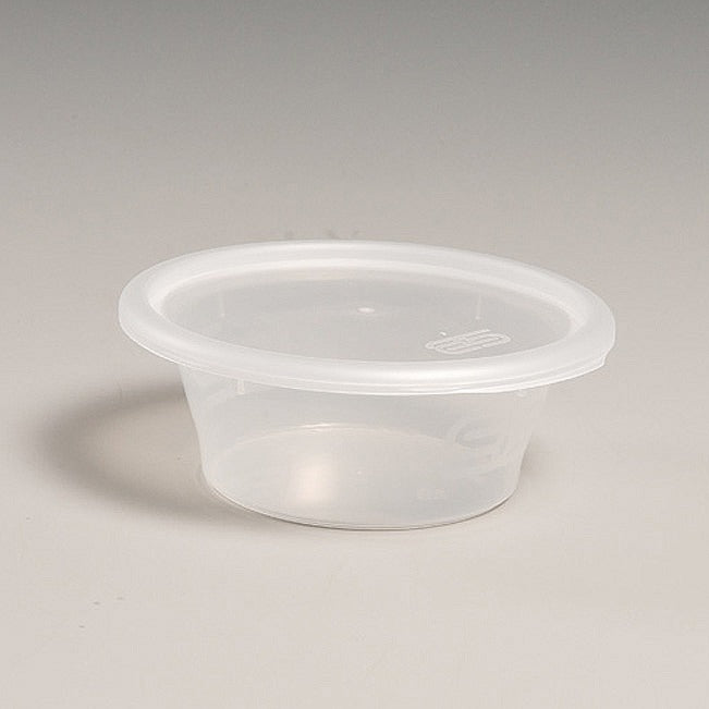 Image - Essential Housewares Microwave Pot Containers with Lids, Clear, 8oz, Pack of 6