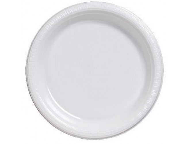 Image - Essential Housewares Pack of 8 Disposable Plates, White, 26cm