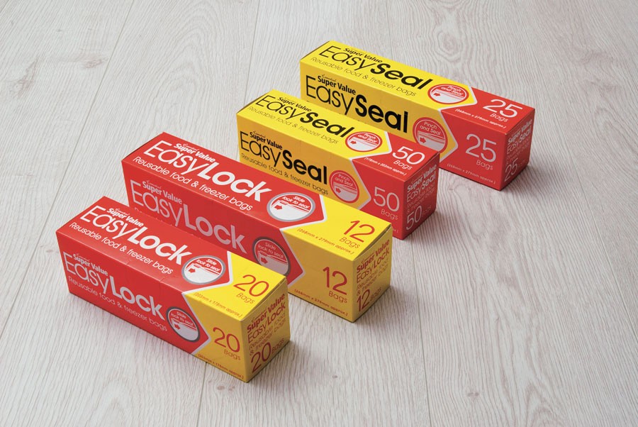 Image - Essential Super Value EasyLock & EasySeal Food & Freezer Bags, 20.3cm x 18cm, 20pc