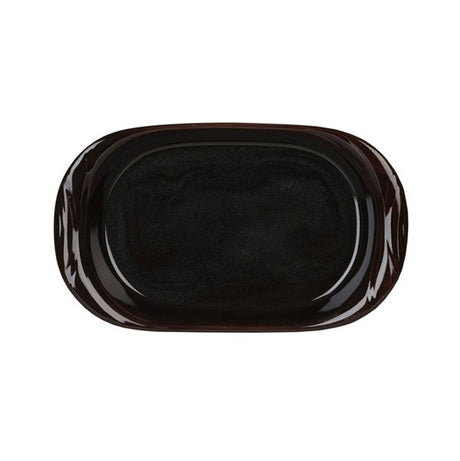 Image - Churchill Shallow Oval Dish, 30.5cm, Large, Metallic Black