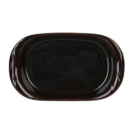 Image - Churchill Shallow Oval Dish, 25.5cm, Medium, Metallic Black