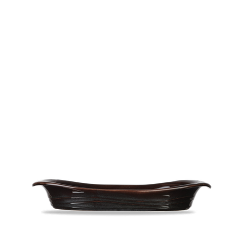 Image - Churchill Shallow Oval Dish, 25.5cm, Medium, Metallic Black