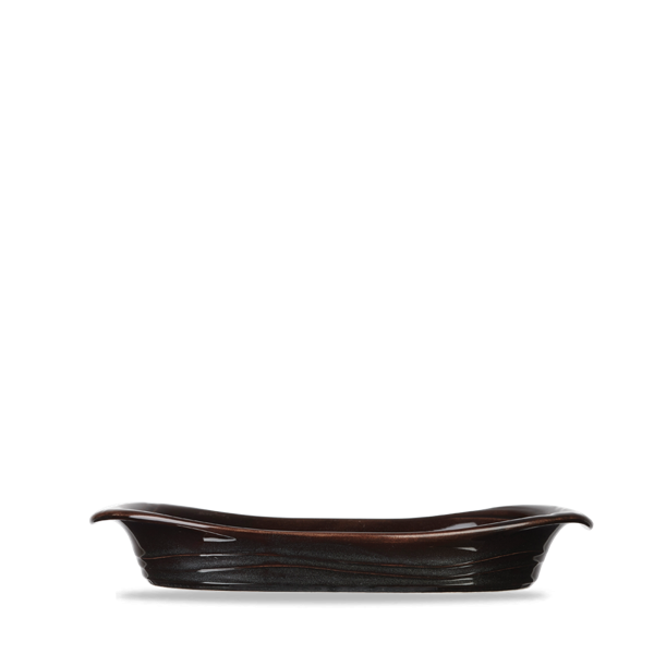 Image - Churchill Shallow Oval Dish, 25.5cm, Medium, Metallic Black
