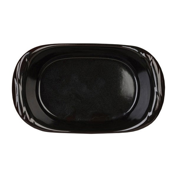 Image - Churchill Shallow Oval Dish, 27cm, Medium, Metallic Black