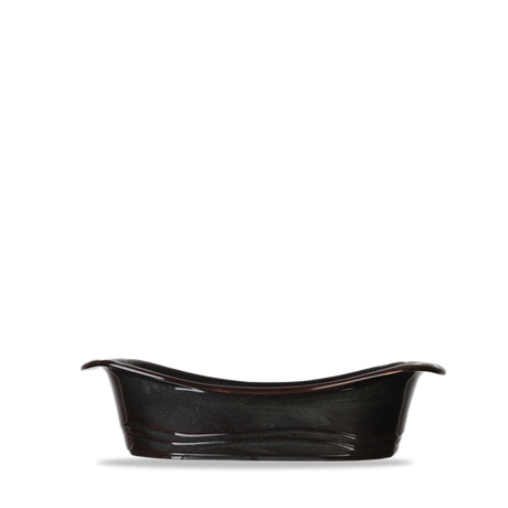 Image - Churchill Shallow Oval Dish, 27cm, Medium, Metallic Black