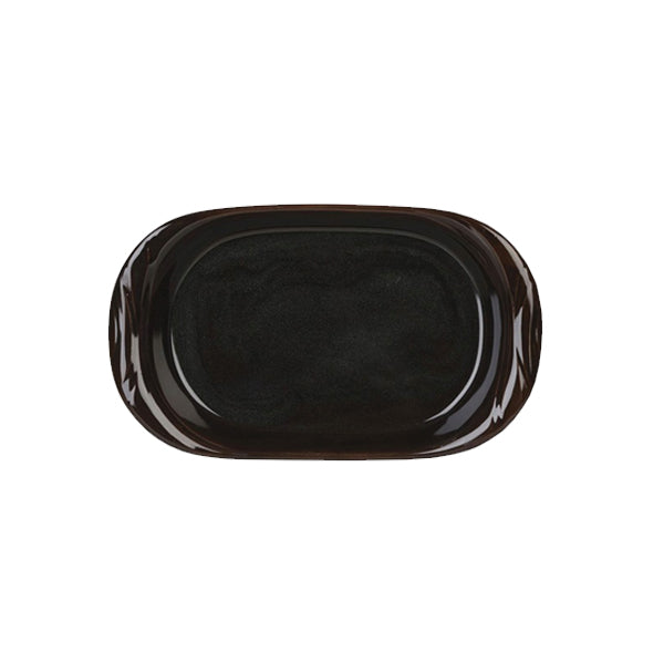 Churchill Metallic Oval Dish, 7.8in x 4.8in, Black