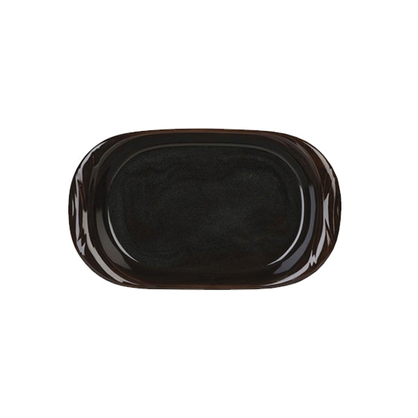 Image - Churchill Metallic Oval Dish, 7.8in x 4.8in, Black