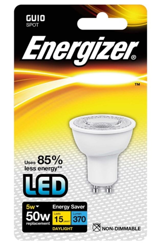 Image - Energizer GU10 Spot LED Bulb, 50watts, Daylight