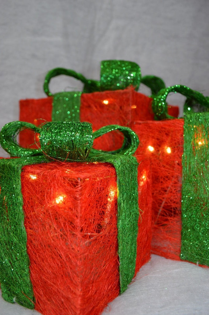 Image - Premier Decorations Lit Christmas Tree Gift Boxes, Set of 3