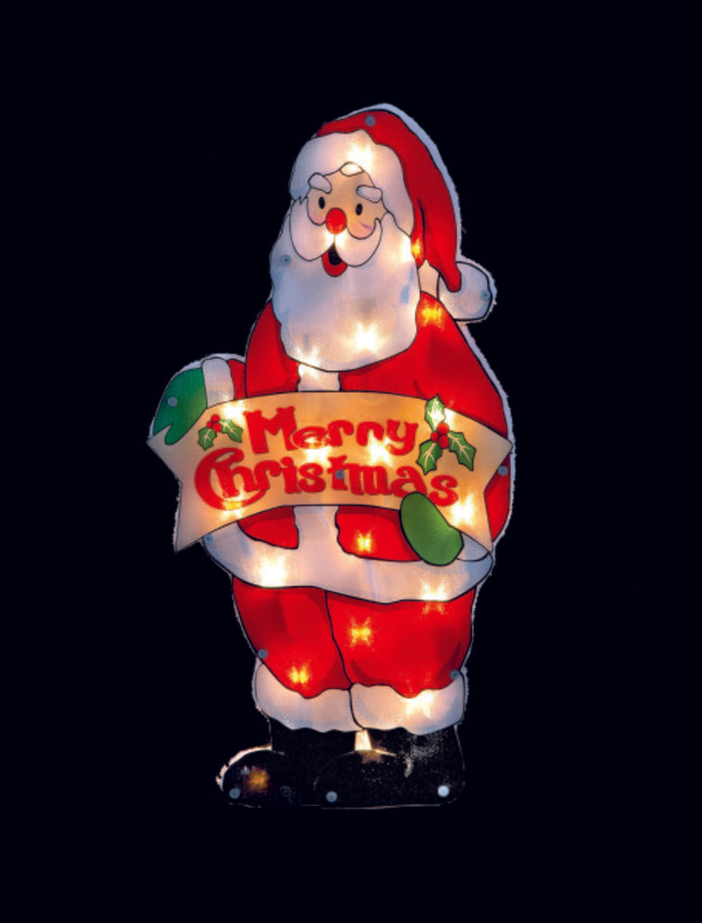 Image - Premier Decorations Santa With Sign Window Silhouette