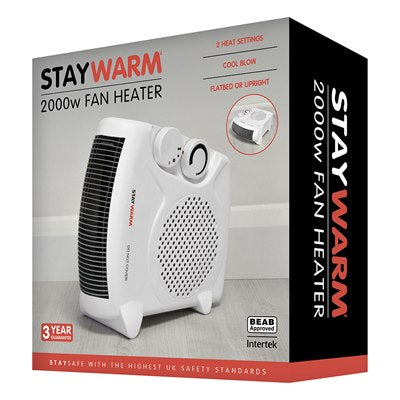 Image - Lloytron Stay Warm 200W Fan Heater, White
