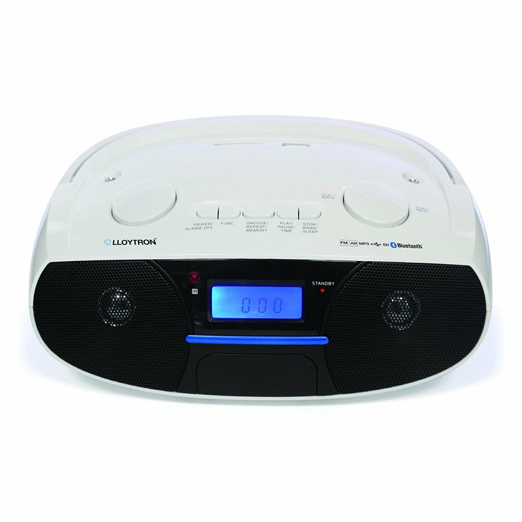 Image - Lloytron Bluetooth Portable Stereo Radio With MP3, White