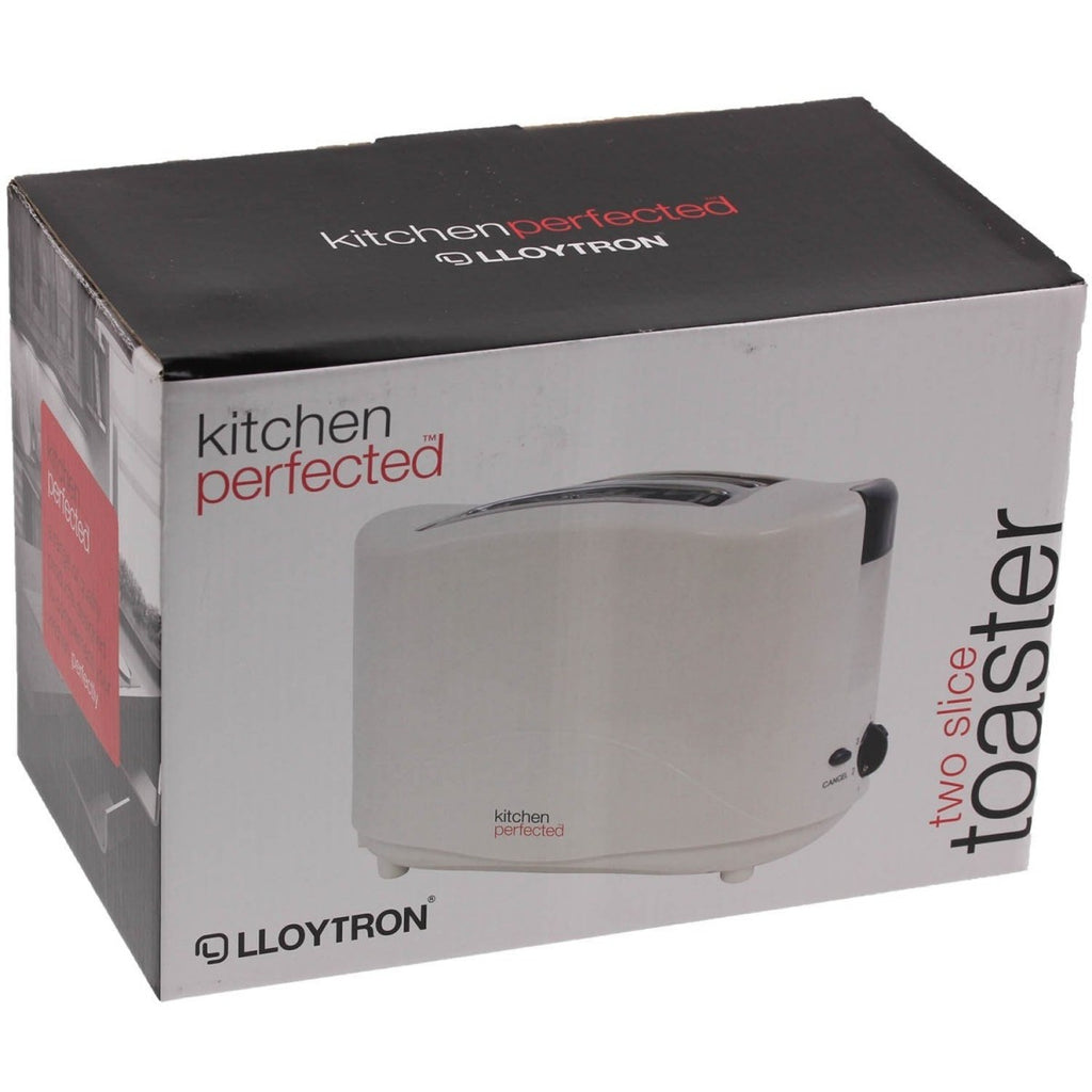 Image - Lloytron Kitchen Perfected Two Slice Toaster, Ivory White, 750W