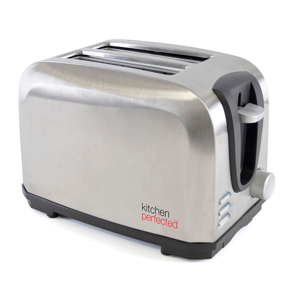 Image - Lloytron, Kitchen Perfected, 2 Slice Toaster, Brushed Steel, 700w