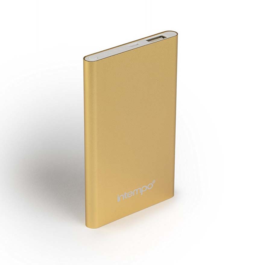 Image - Intempo Plug & Charge Super Slim Power Source, 4000mAH, Gold