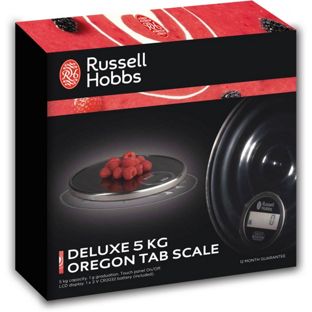 Image - Russell Hobbs Deluxe Oregon Digital Scales, 5 kg, Black
