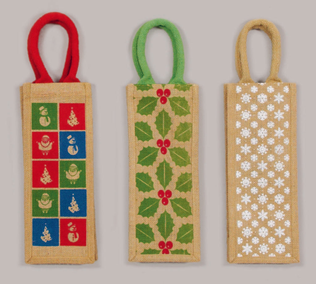 Image - Premier Decorations Jute Bottle Bag, Red and Yellow