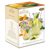 Image - Giles & Posner 1 Litre Decanter with Set of 4 Glass Jars