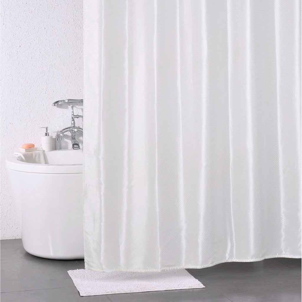 Image - Sabichi Solitaire Shower Curtain, 180 x 180cm, Cream