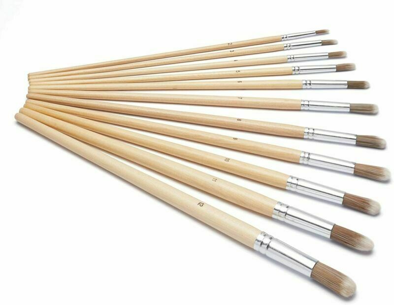 Image - Harris Artist Paint Brushes Round, 11pcs, Cream