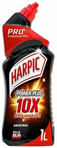 Image - Harpic 10x Power Plus Professional Toilet Cleaner, 1L, Original Scent, Black and Red